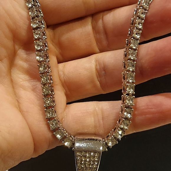 Charm Choker Miami Style Hip Hop Necklace, Pendant 13mm/20 inch. Fashionable. - Picture 4 of 9